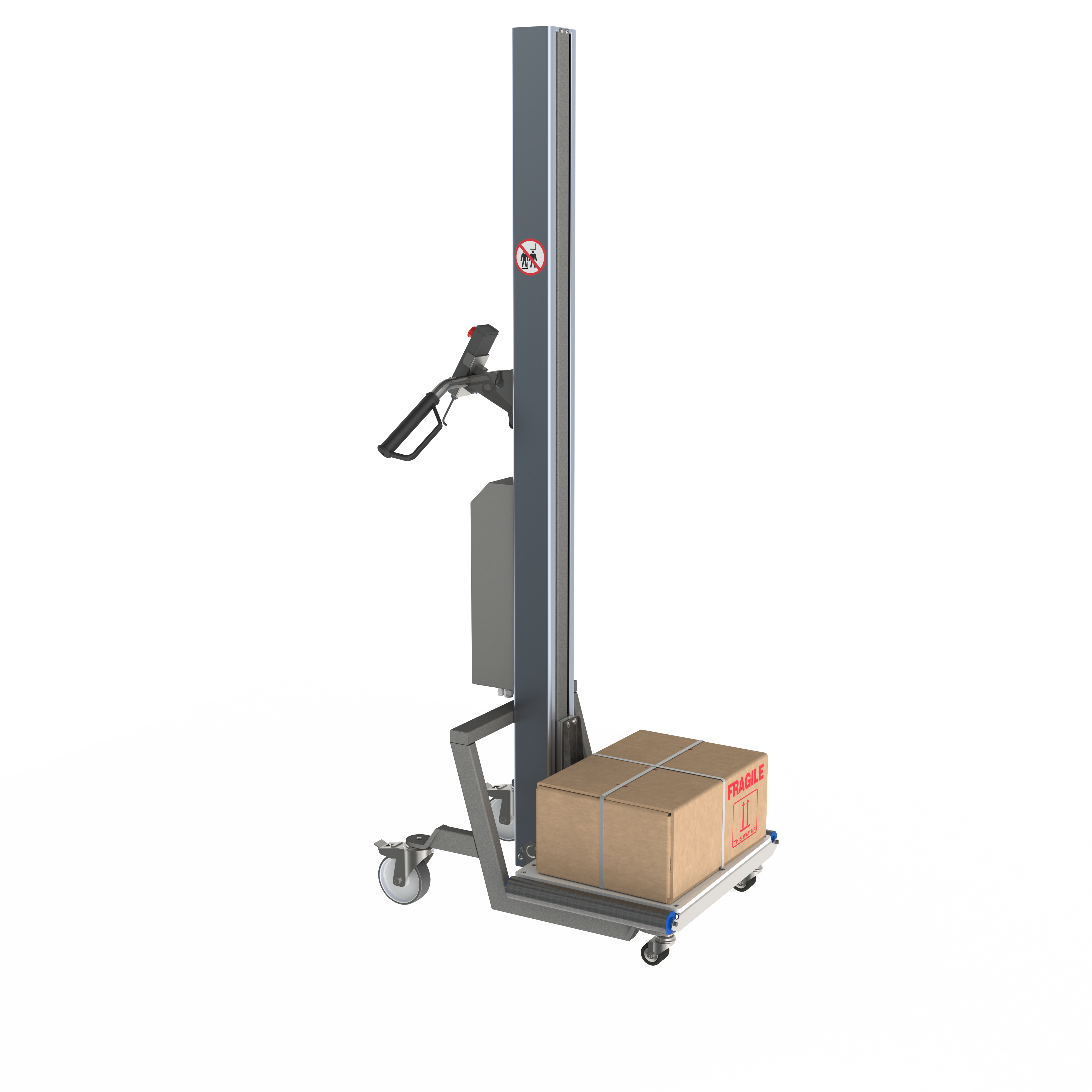 Elektrischer Hebelift mit Kunststoffplattform und Rollen (B-PPR)