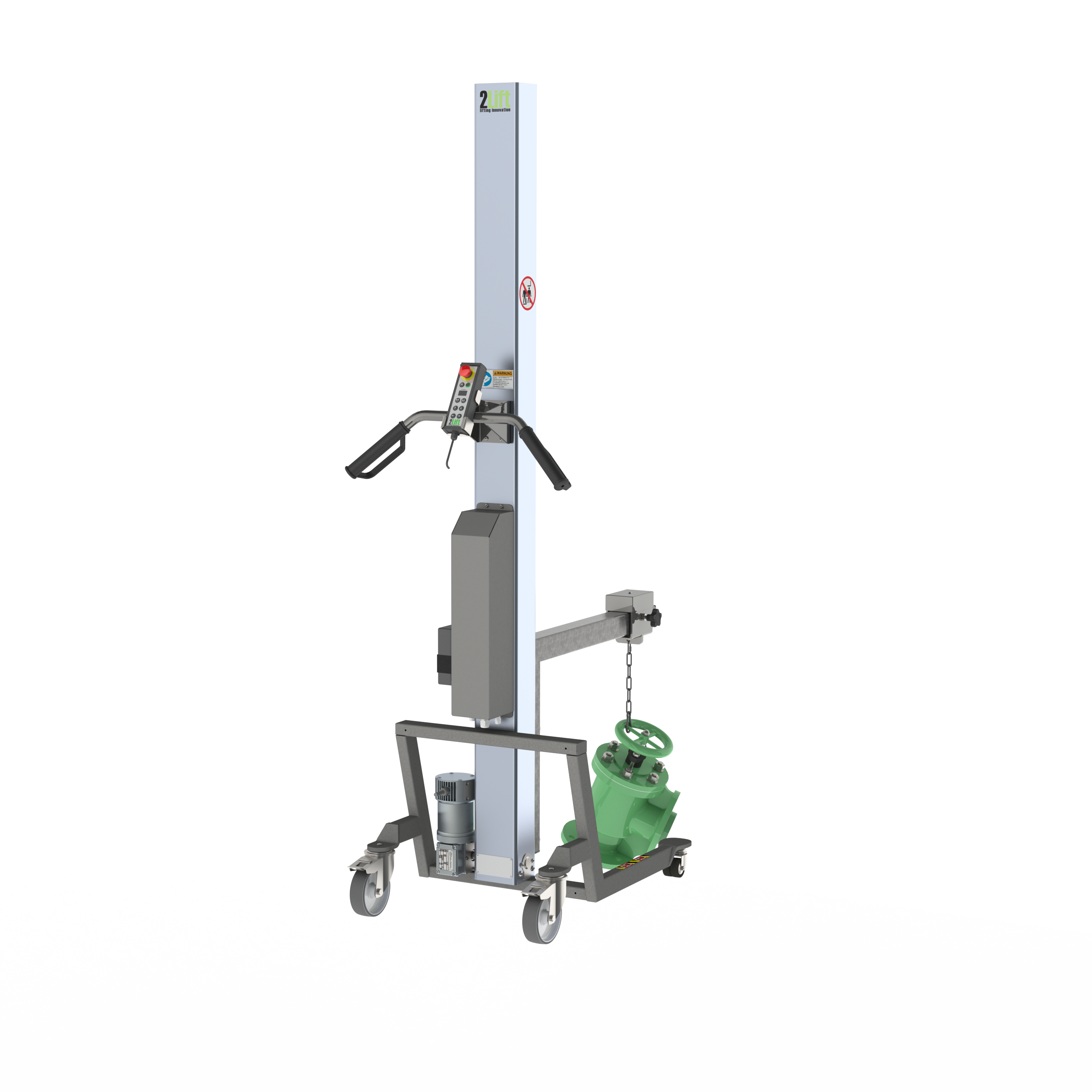 Elektrischer Hebelift mit Schienen-Kranarm (B-RCA)