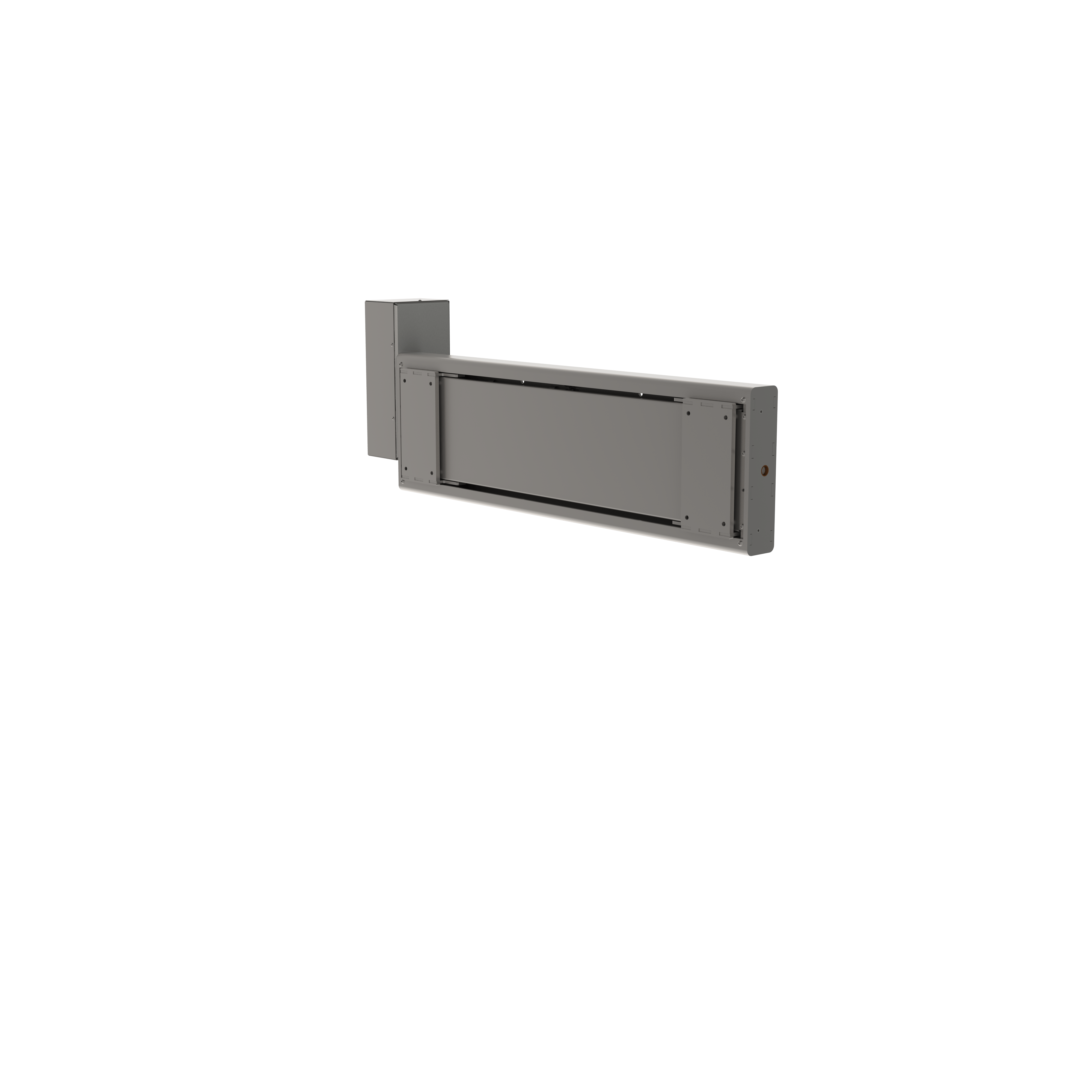 Wird die elektrische Linearklemme (ELC) zwischen dem Vertikallift und einem Hebewerkzeug mit z.B. Armen und Greifhänden montiert, ist sie ideal für die Handhabung von Rollen oder Fässern. Von vorne, Bild 1.