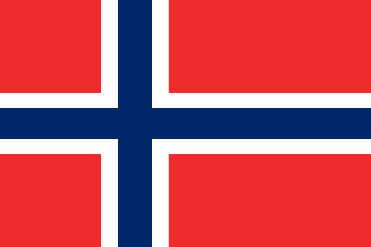 Die Flagge von Norwegen.