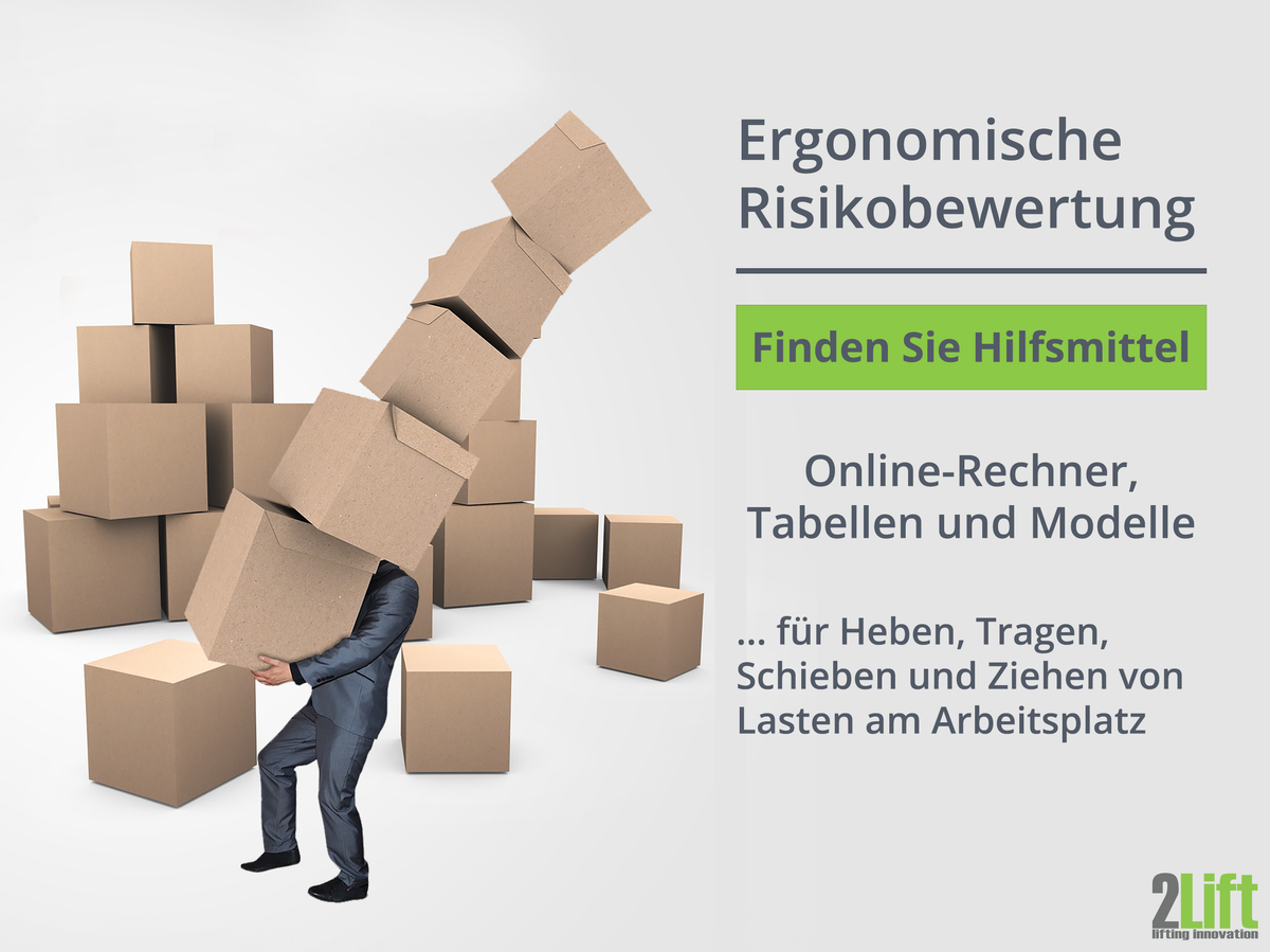 Ergonomische Bewertungsinstrumente zur Ermittlung von Risiken beim Heben, Tragen, Schieben und Ziehen von Lasten am Arbeitsplatz.