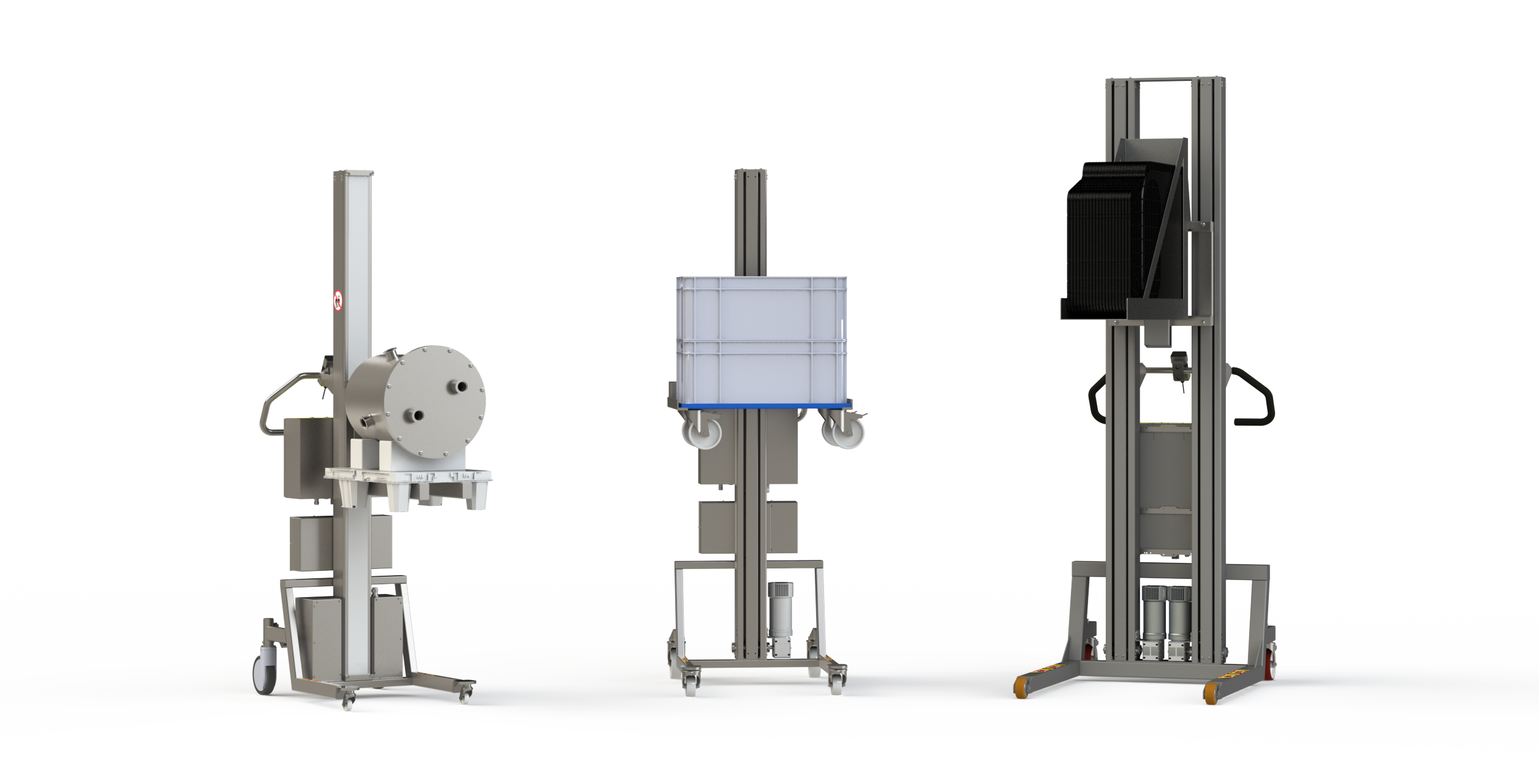 Industrielle Hebevorrichtung für alle Industrien: Pharma, Lebensmittel, Lager, Automobil und Elektronik. 2Lift ApS.