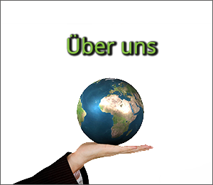 Eine Hand, die den Globus hält. Text: Über uns. 2Lift.