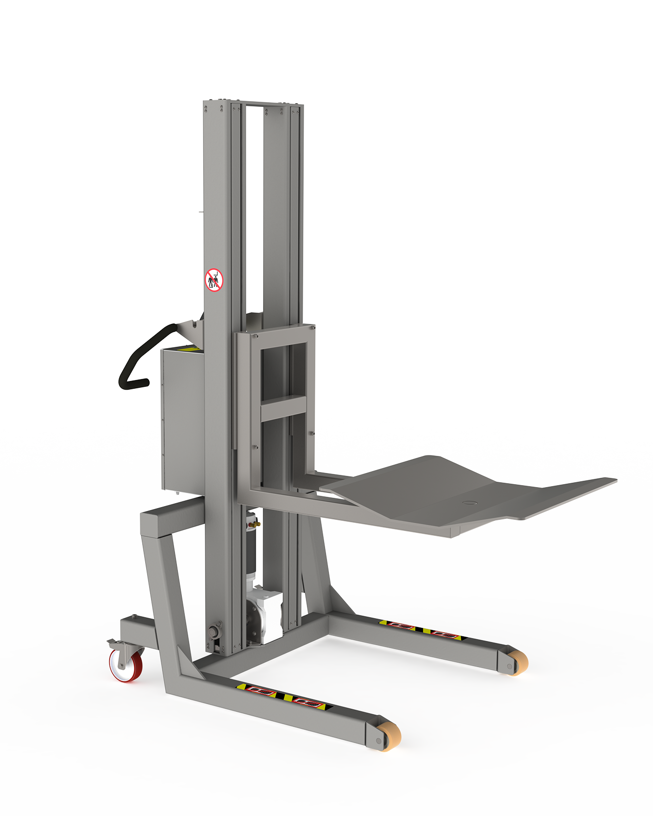 Kompakter und robuster 500-kg-Rollenheber für besonders schwere Rollen. Hebt Rollen mithilfe eines V-Blocks.