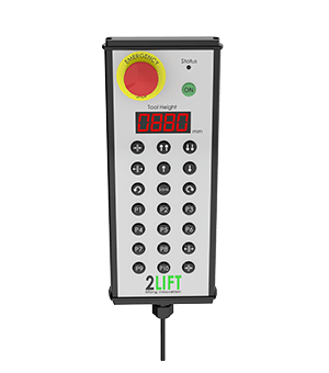 Die Fernbedienung für den programmierbaren Positionsstopp (PPS): Ein Elektro Hebesystem zum präzisen Stoppen des Hebewerkzeugs in vorgewählten Höhen.