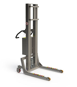 Modular aufgebaute Elektrolifter aus Edelstahl, die bis zu 300 kg heben können.