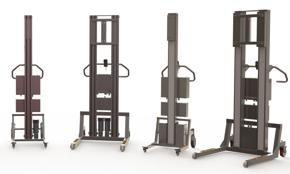 Unsere Hebelösungen können schwere Lasten von bis zu 150 kg, 300 kg bzw.Unsere Hebelösungen können schwere Lasten von bis zu 150 kg, 300 kg bzw. 500 kg bewältigen. Finden Sie das ideale Materialhandhabungsgerät, das genau Ihren Anforderungen entspricht.