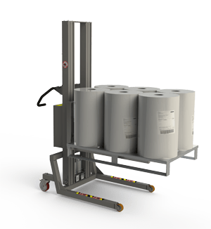 Elektro Paletten Hochhubwagen mit Rollen / Spulen. 2Lift.