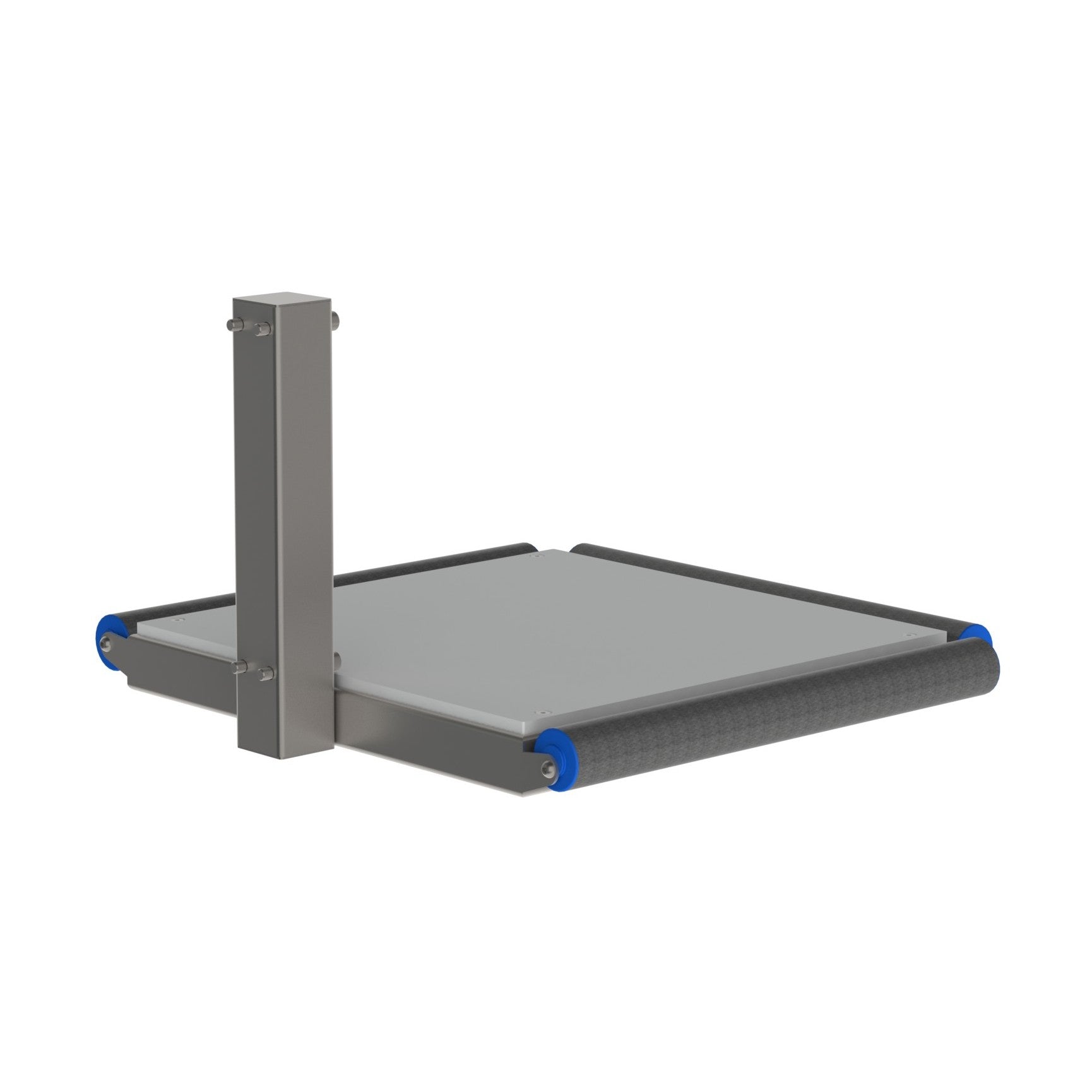 Das gleitfreundliche Hebewerkzeug, die Kunststoffplattform mit Rollen (PPR), ist so konzipiert, dass es zu allen unseren ergonomischen Materialtransportgeräten passt. Von hinten, Bild 2.