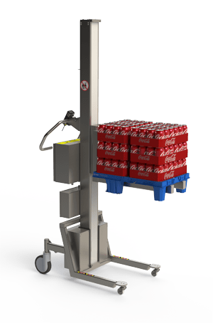 Elektrischer Stapler. CHEP-Palette. 2Lift.