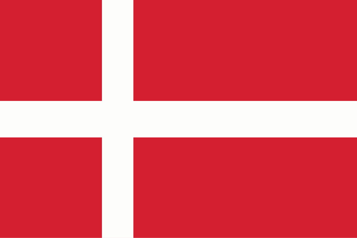 Die Flagge von Dänemark.