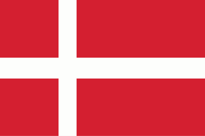Die Flagge von Dänemark.