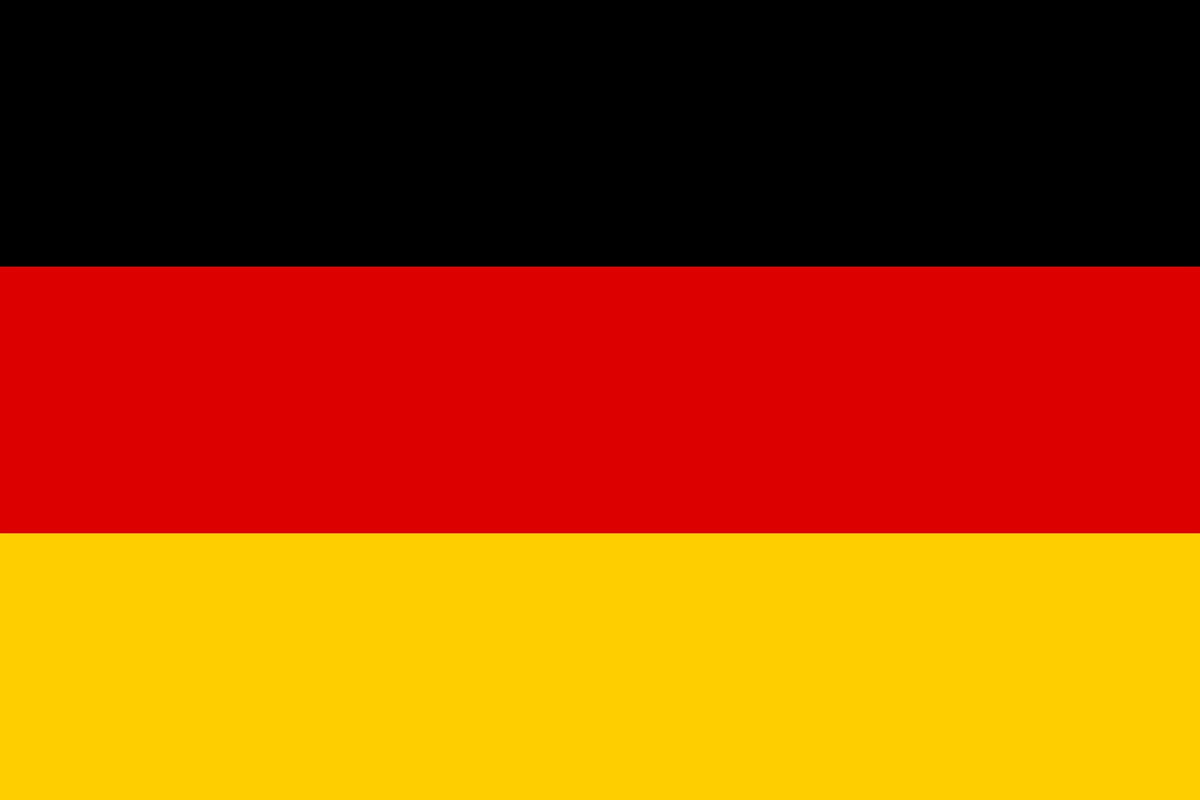 Die Flagge von Deutschland.