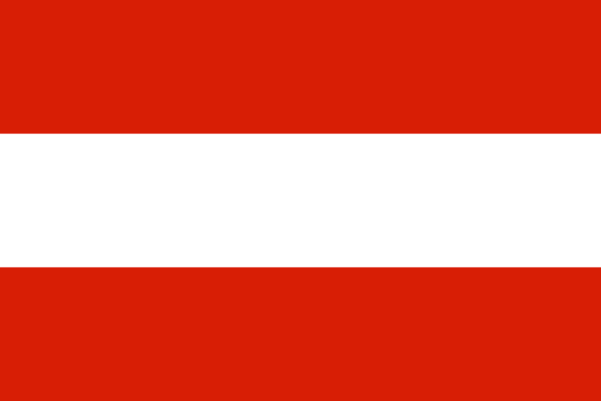 Die Flagge von Österreich.