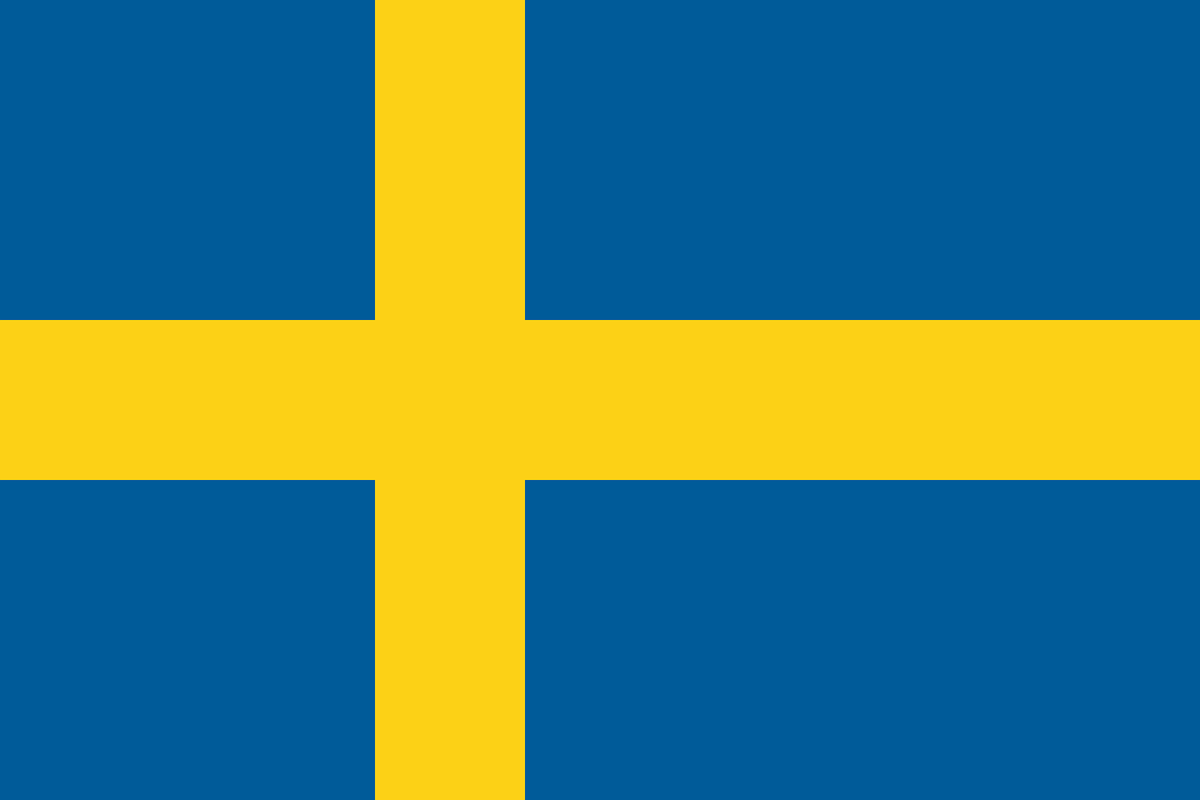 Die Flagge von Schweden.