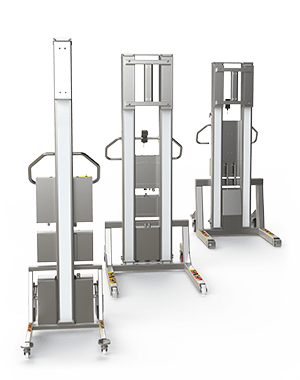 GMP-optimierte elektrische Hebeausrüstung für Reinraumumgebungen.