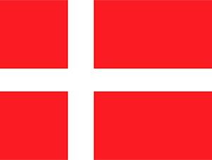 Die Flagge von Dänemark